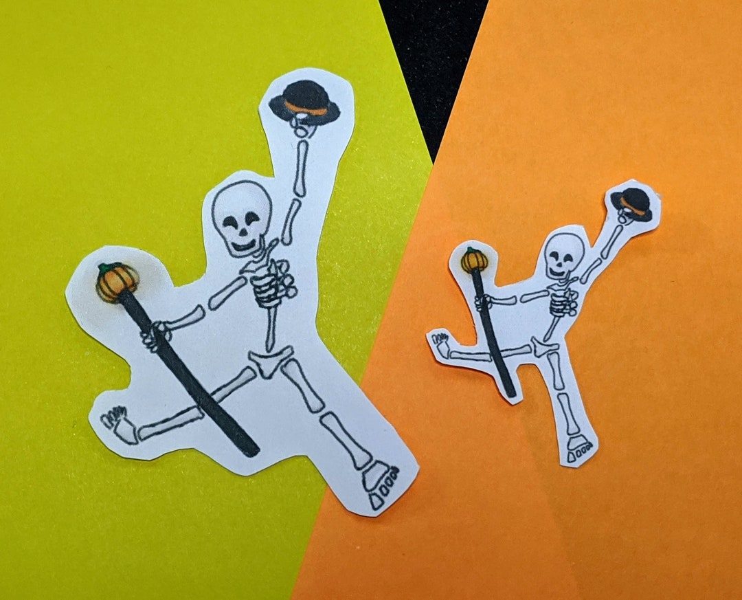 Dancing Skeleton Sticker Etsy
