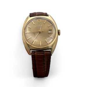 Vintage Tudor Rolex Ladies Automatic 9ct Gold Princess Date Watch