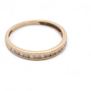 Vintage 18ct Gold Diamond Half Eternity Band, 0.16ctw
