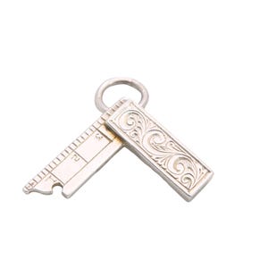 Antique Sterling Silver Masonic Square Pendant, 1901