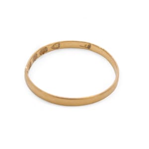 Antique 22ct Gold Wedding Ring, 1862