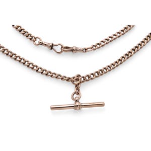 Antique 9ct Gold Double Albert Chain Necklace, 17.5&quot;