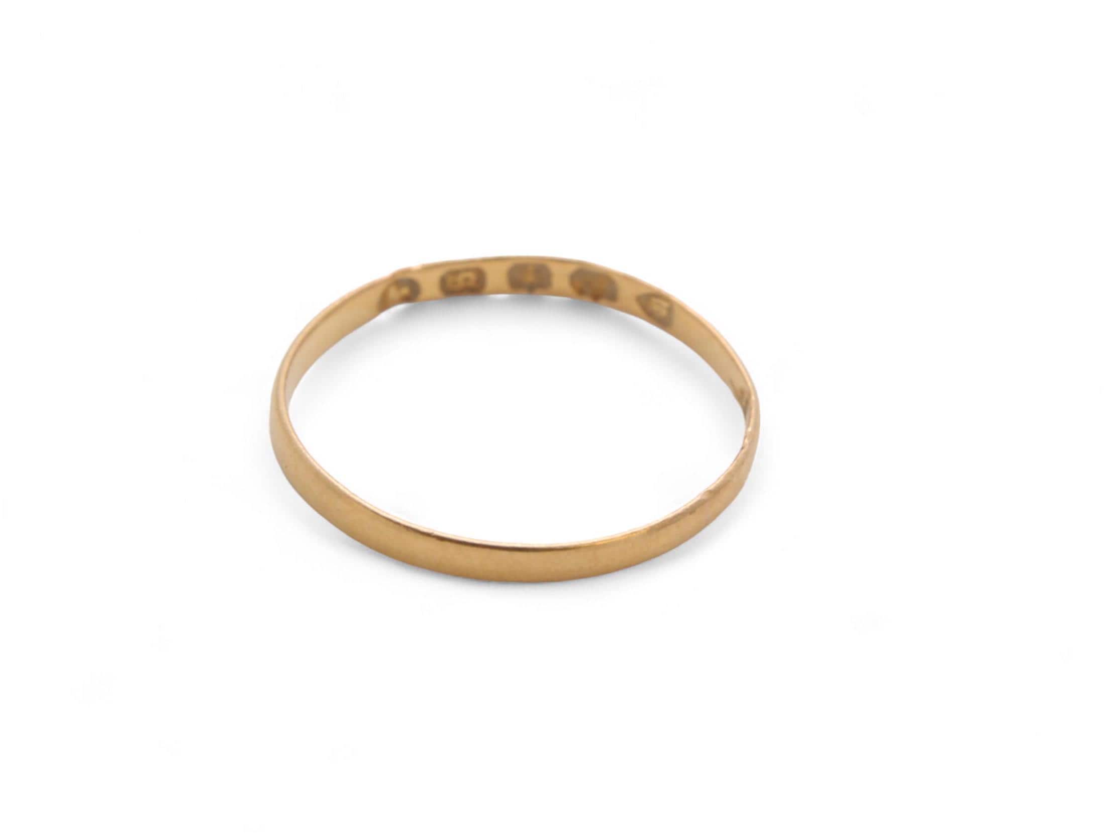 Antique 22ct Gold Wedding Ring, 1862 - Etsy