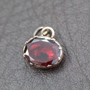 Antique 9ct Gold Garnet Charm Pendant