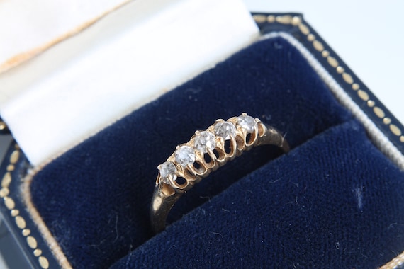 Antique Edwardian 18ct Gold Diamond Ring - image 6