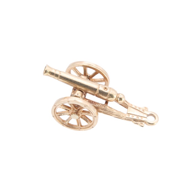 Vintage 9ct Gold Canon Charm