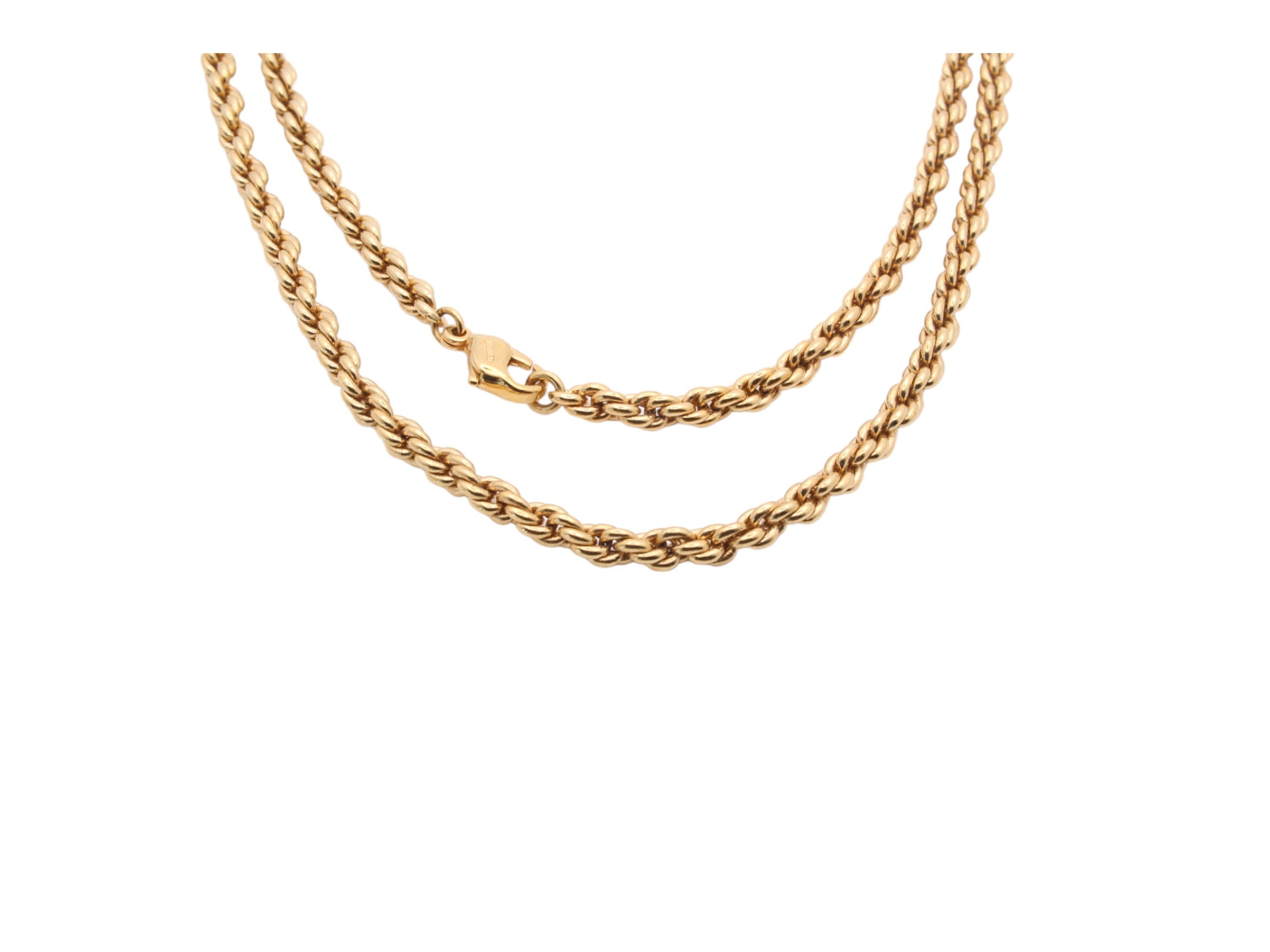 vintage Dior ロープ ネックレス 44cm 286 Vintage Christian Dior 18ct Gold Plated Rope Necklace - Etsy