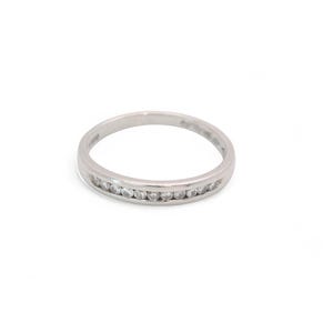 Vintage Platinum Diamond Half Eternity Ring