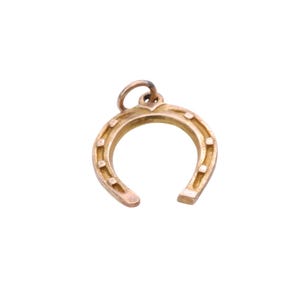 Antike 9 Karat Gold Glück Hufeisen Anhänger Charme