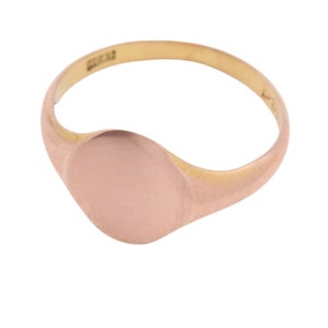 Antique 9ct Rose Gold Signet Ring, 1909