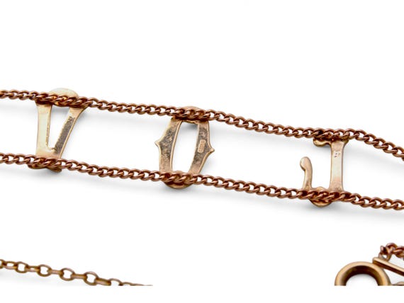 Vintage 9ct Gold I Love You Bracelet, 7.25 display picture 3