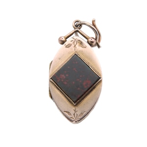 Antique Victorian 9ct Gold Bloodstone Locket