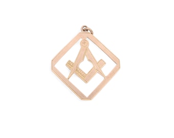 Antique 9ct Gold Masonic Pendant