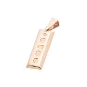 Antique 9ct Gold Ingot Pendant, 1995