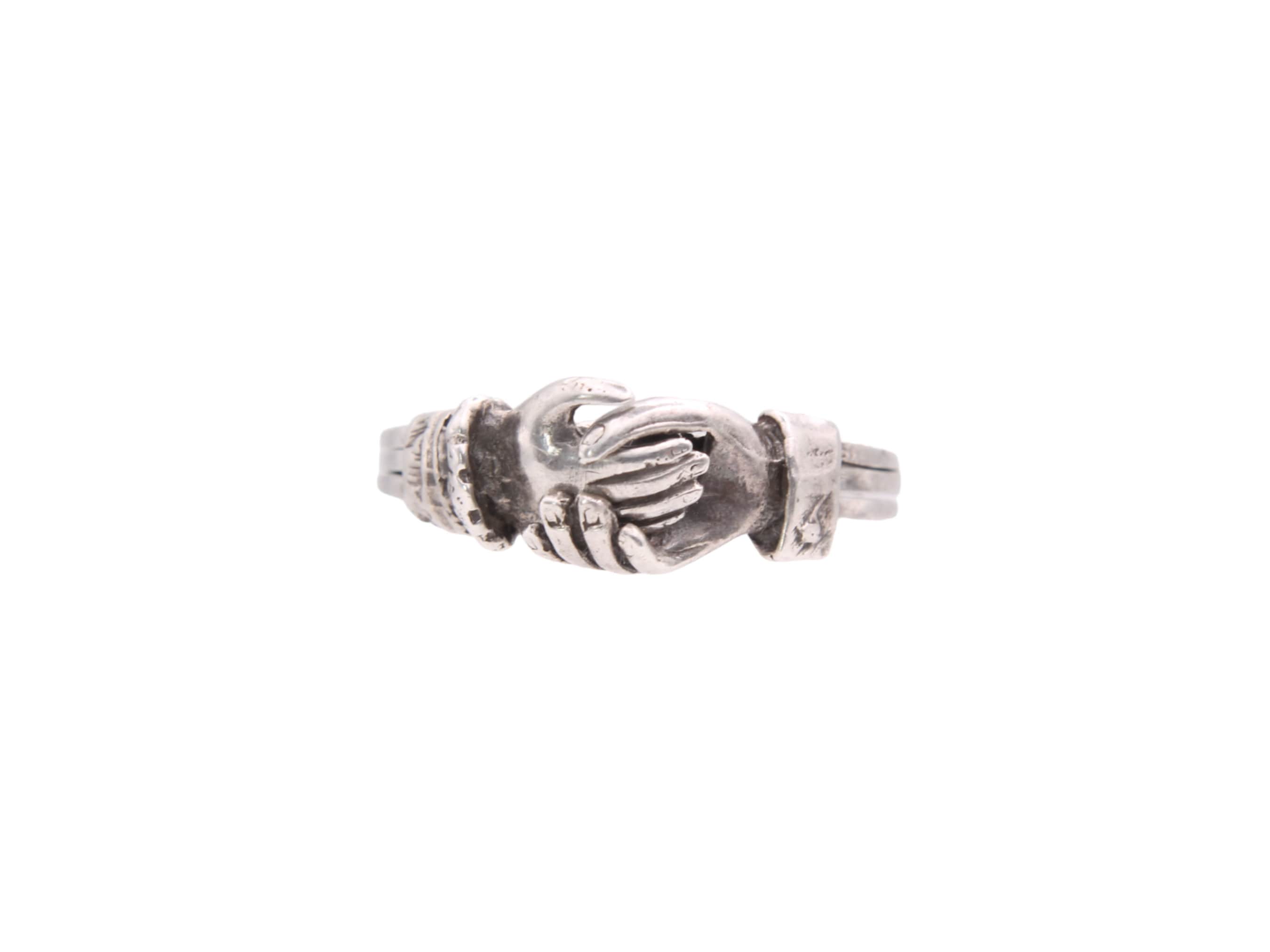 【CTHY】HIGH-END GIMMEL RING Antique Victorian Gimmel Fede Wedding Betrothal Ring in 14k Rose