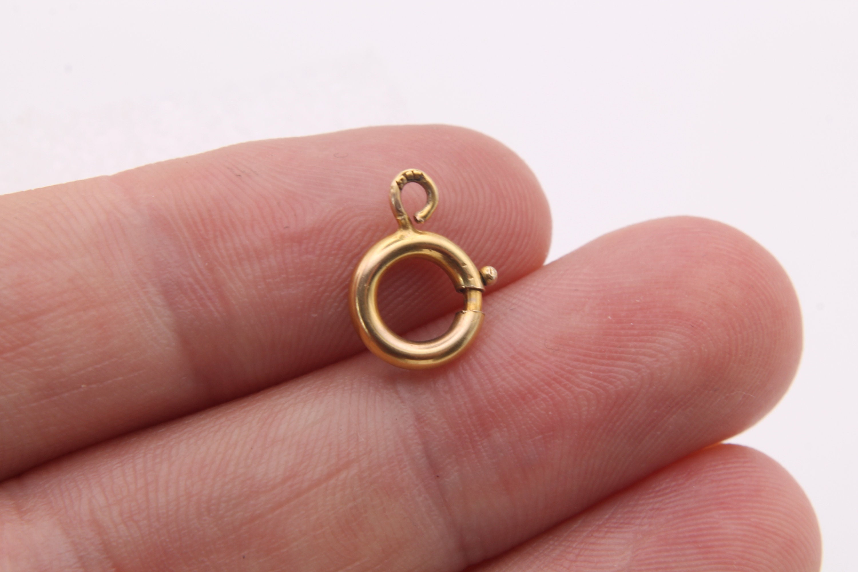Antique 9ct Yellow Gold Bolt Clasp Spring Jump Ring - Etsy