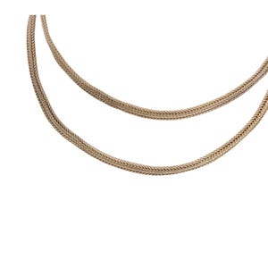 Antique 9ct Yellow Gold Foxtail Link Necklace, 16.5&quot;