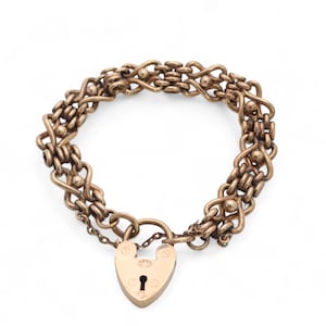 Antique 18ct Rolled Gold Gate Bracelet Padlock