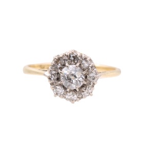 Antique 18ct Gold Diamond Cluster Ring
