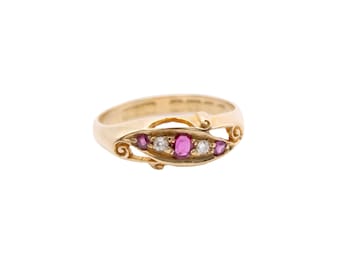 Antique 18ct Diamond and Ruby Ring