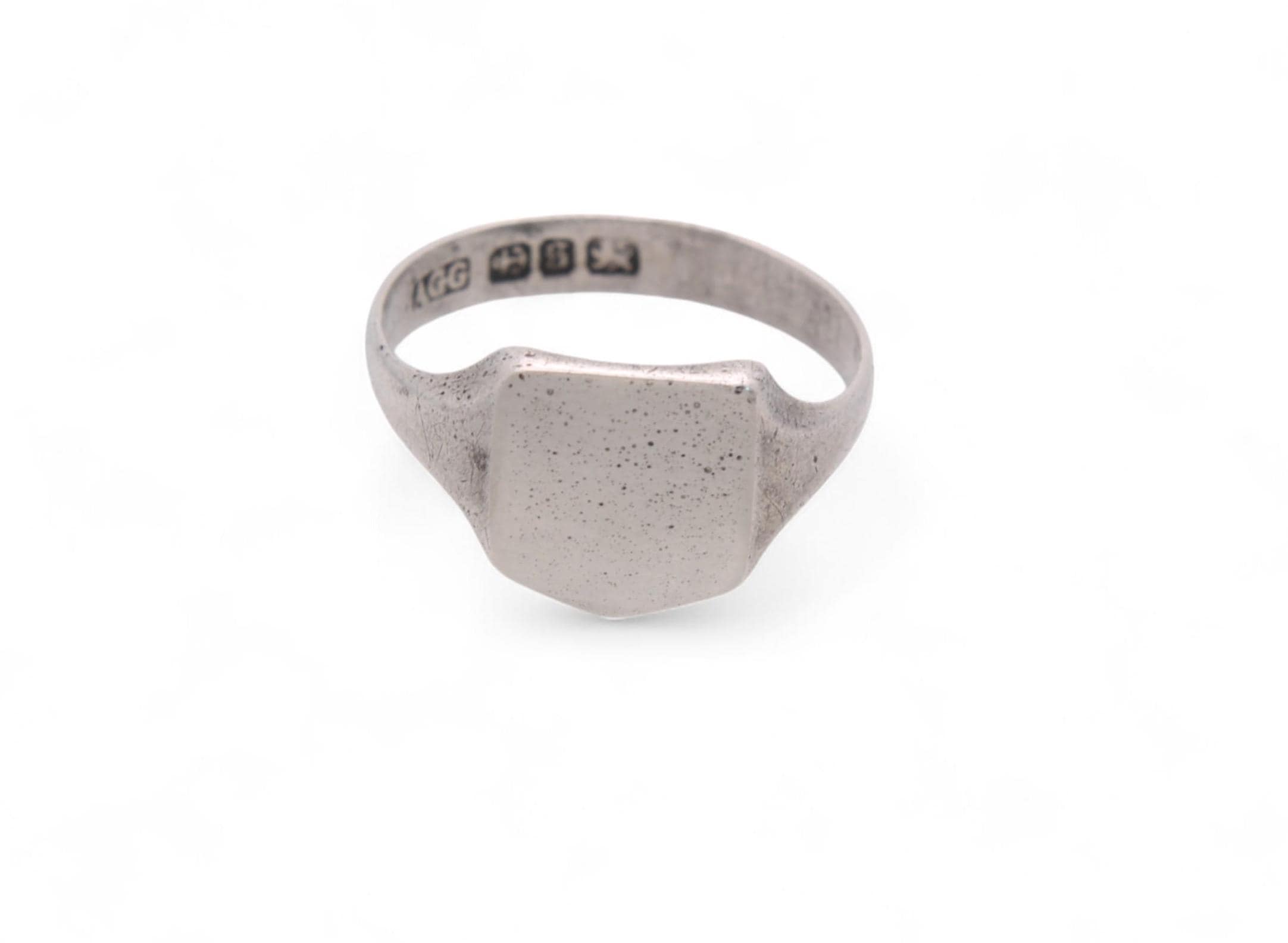 Antique Sterling Silver Shield Signet Ring, 1892 - Etsy