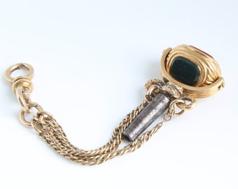 Antique Victorian 15ct Gold Swivel Watch Key