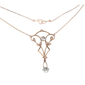 Antique 10ct Gold Paste Necklace Pendant