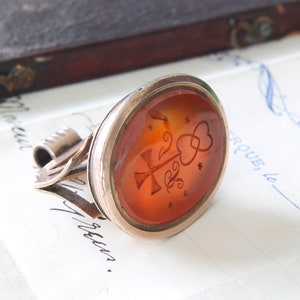 Antique Georgian 9ct Gold Crested Seal