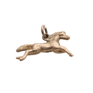 Antike 9 Karat Gold Pferd Charm Anhänger