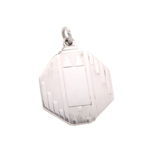 Art Deco Sterling Silver Locket Pendant