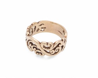 Vintage 9ct Gold Floral Ring