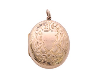 Antikes ovales Medaillon aus 9-karätigem Gold