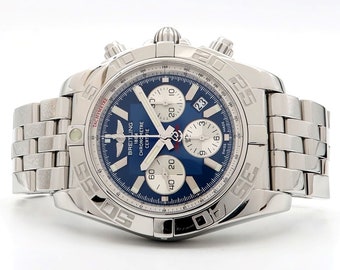 Breitling Chronomat 44 Blue Dial Chronograph Automatic Stainless Steel AB0110