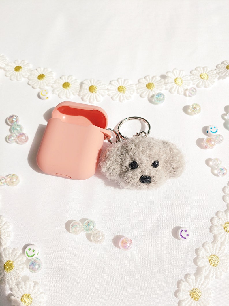 Poodle Keychain Needle Felted Dog Keyring Dog Breed Keyring Pet Portrait Pet Gift Pet Memorial Keyring