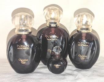 Vintage Christian Dior Poison Eau De Toilette, 1985 (splash, 100ml
