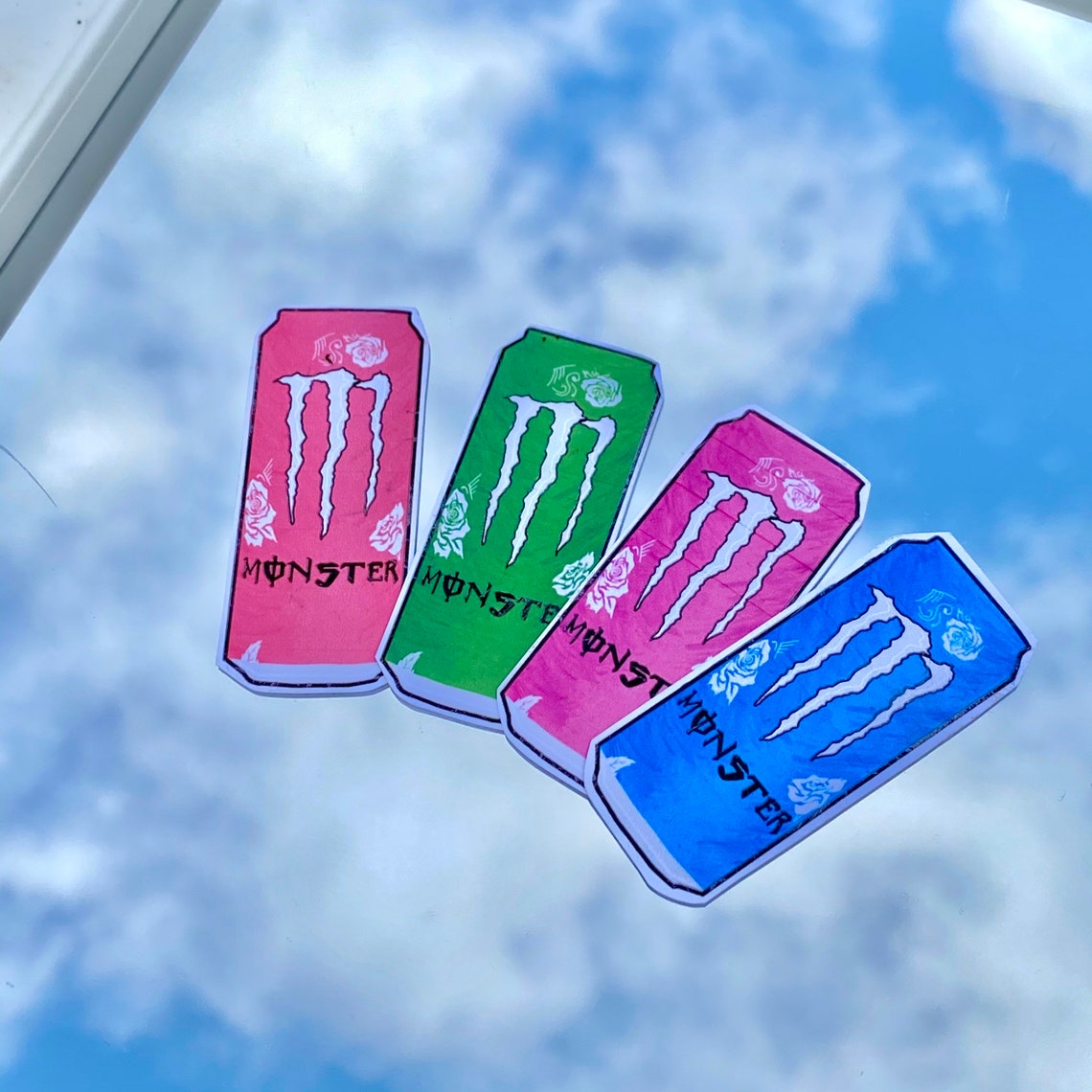 Monster energy sticker pack 4 pcs / monster energy gift Etsy