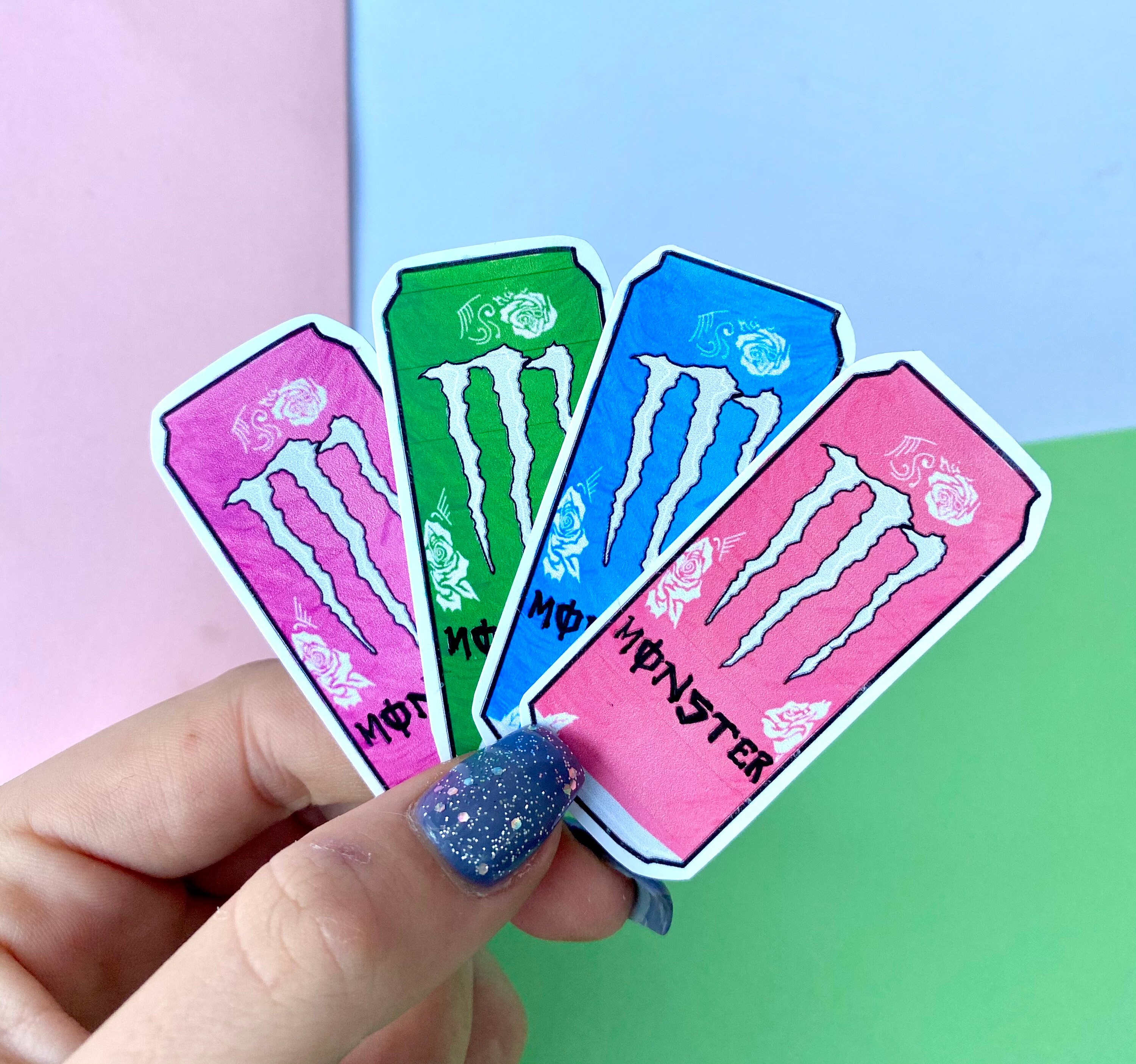 Monster energy sticker pack 4 pcs / monster energy gift Etsy