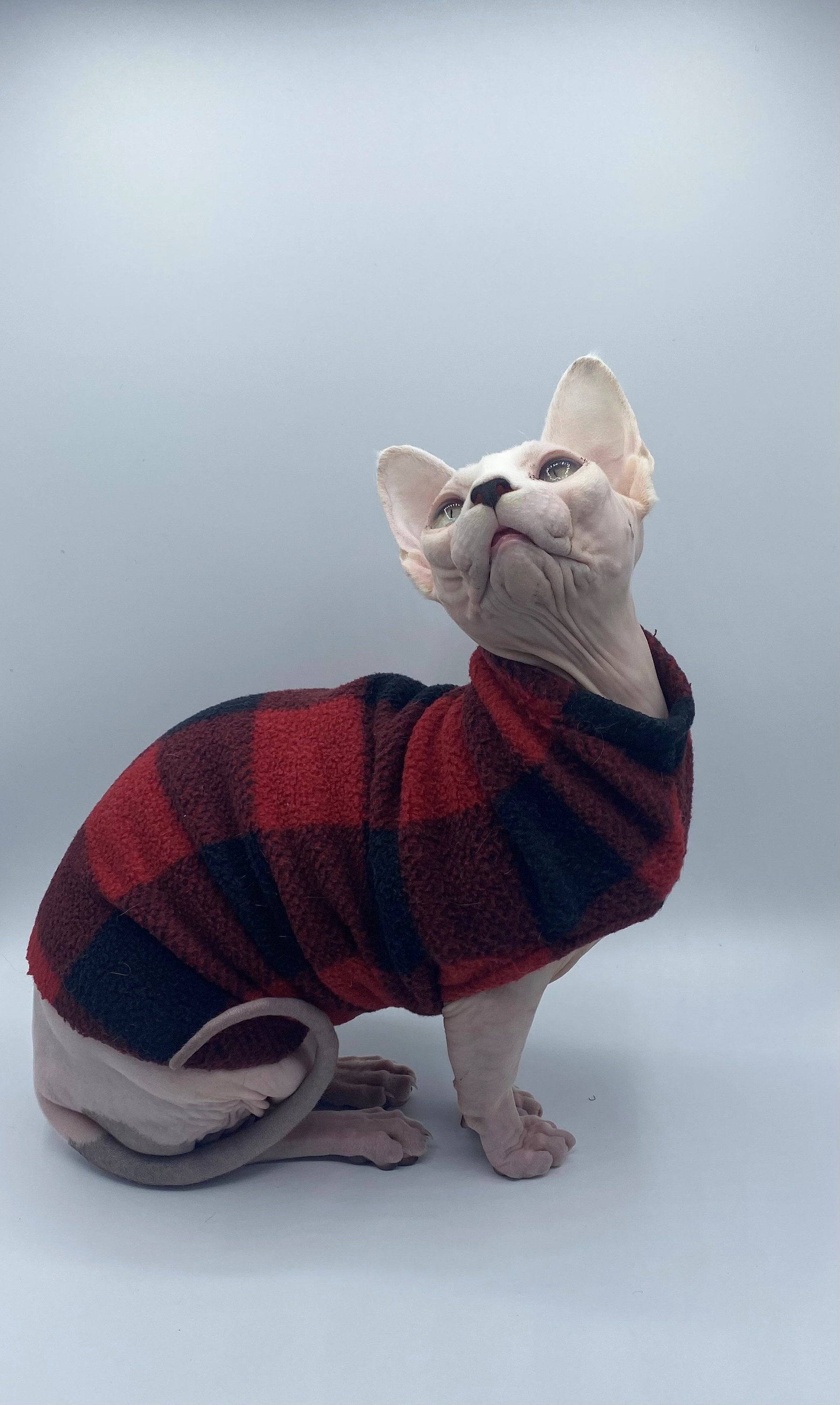 Red & Black Check Cat Sweaters | Etsy