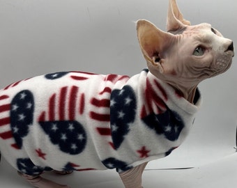 Purrfectly Patriotic - sweterek dla kota