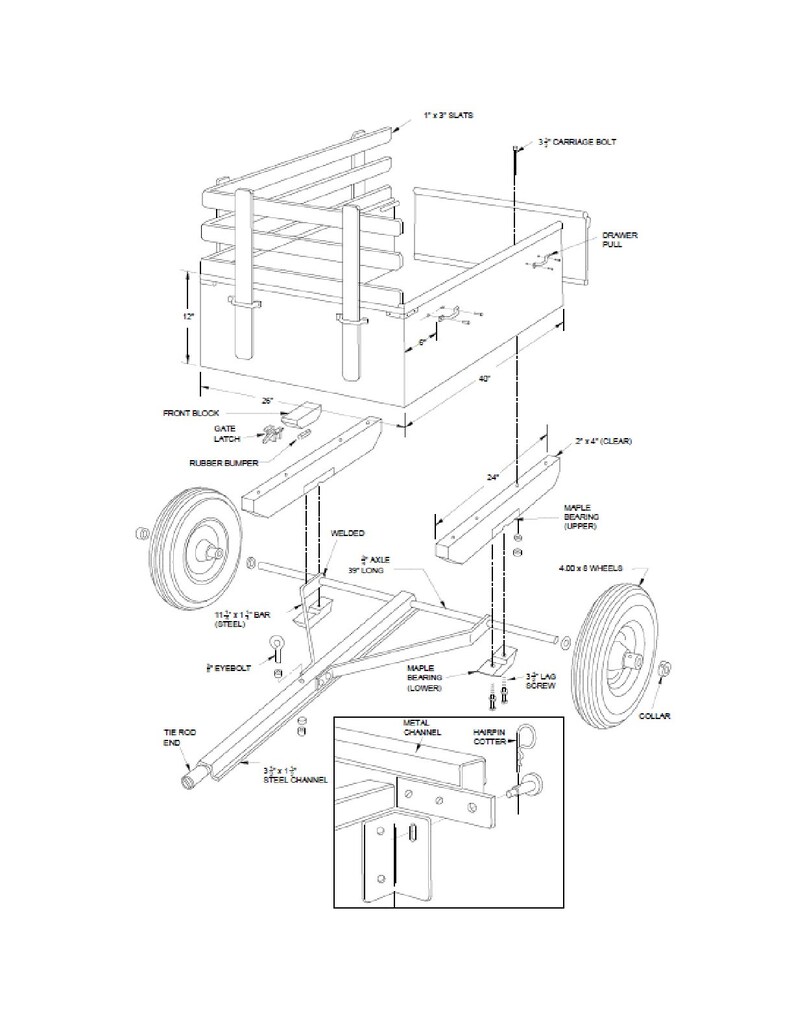Trailer Plans DIY Utility Dump Cart Garden Yard Lawn Mower Etsy