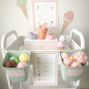 Dramatic/ pretend Play Ice cream shop printables for kids