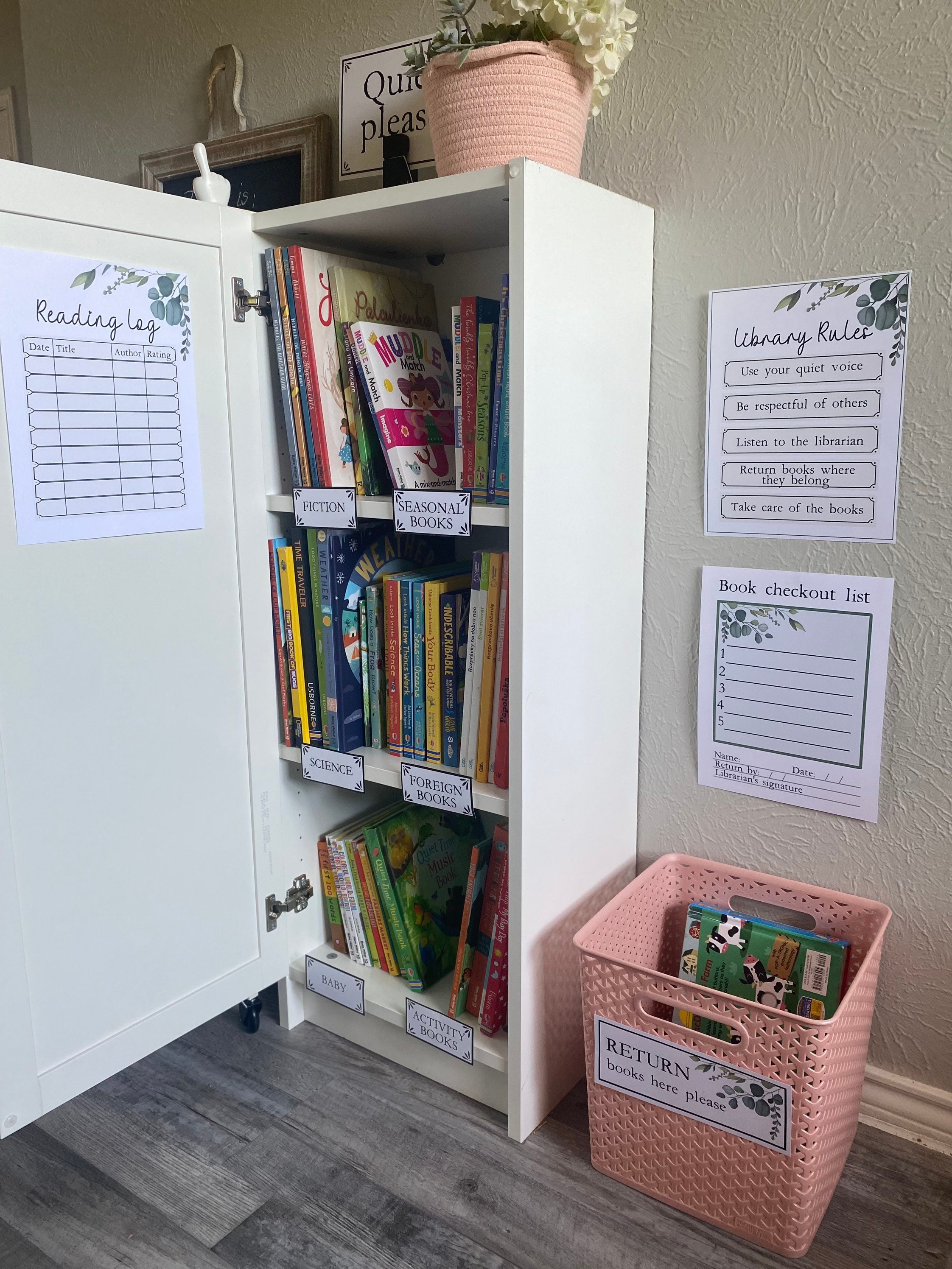 Dramatic/ Pretend Play Library Printables for Kids Book Etsy