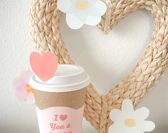 Happy Valentine's Day - coffee cup sleeves for friends, kids, significant other and teachers.