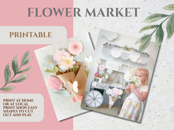 Dramatic/ Pretend Play Flower Market Printables for Kids - Flower