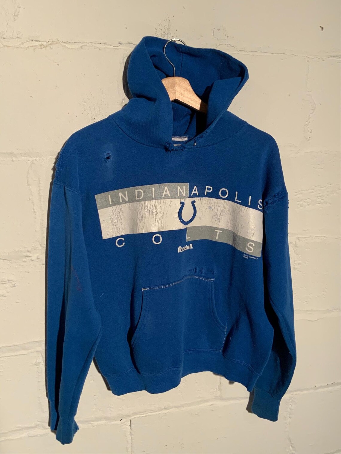 Vintage Worn Colts Hoodie Sweatshirt Etsy