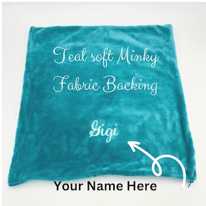 Personalized Weighted Lap Pad Teal Birthday Gift for Anxiety Adult Embroidered Autism Sensory Disorder Custom Kid ADHD SPD lap pad