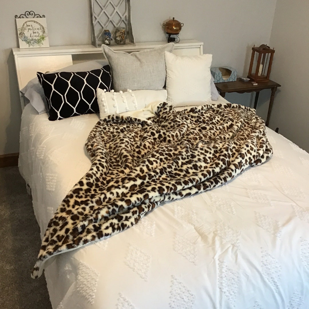 Teal Cheetah Blanket