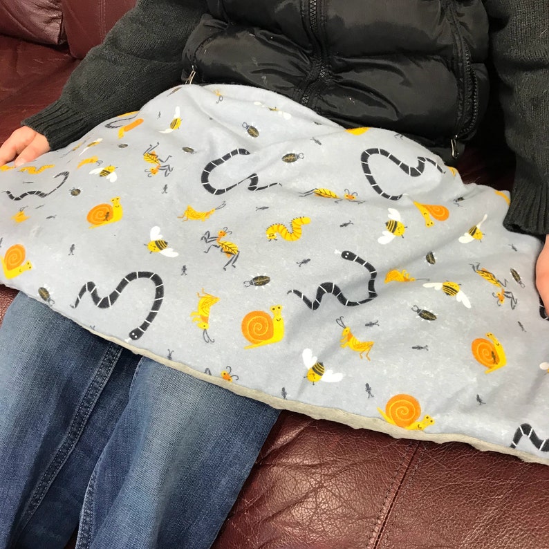 Bugs Weighted Lap Blanket for Kids, ADHD, Anxiety Childrens Weighted