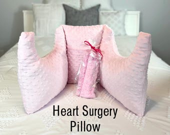 Cardiac Pillow Heart Surgery Pillow Gift Set Post Surgery Gift Set for Mom CABG Surgery for Sister Grandma Friend Open Heart Pillow Bypass