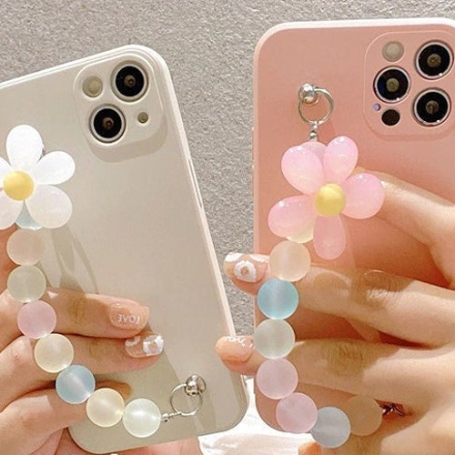 Pastel Flower Print Bead Chain Phone Case for Iphone 11 12 13 Etsy